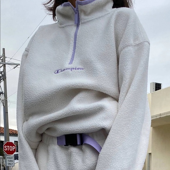 NWT Champion Polar Fleece Quarter Zip - Picture 1 of 3